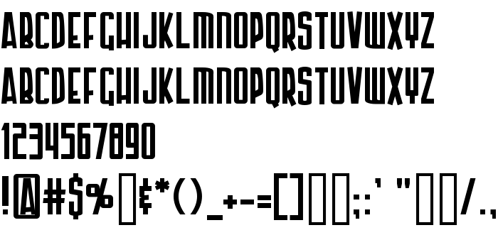 Náhled písma Armor Piercing