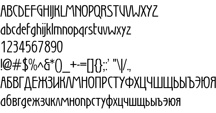 Náhled písma Secession