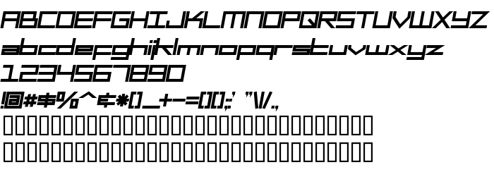 Náhled písma SF Square Head Bold Italic