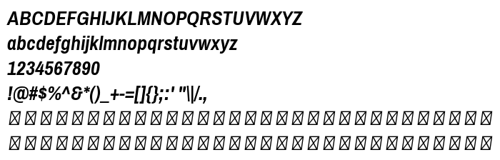 Náhled písma Archivo Narrow Bold Italic