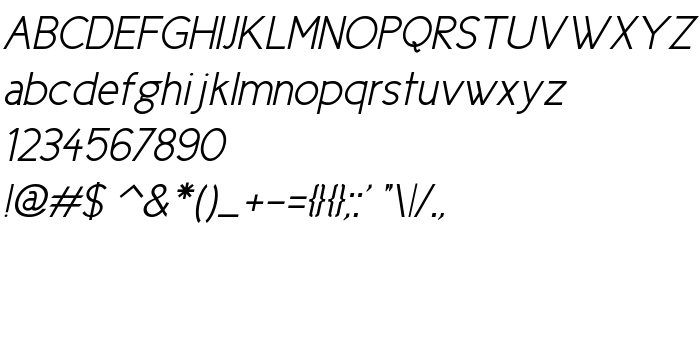 Náhled písma Cicle Semi Italic