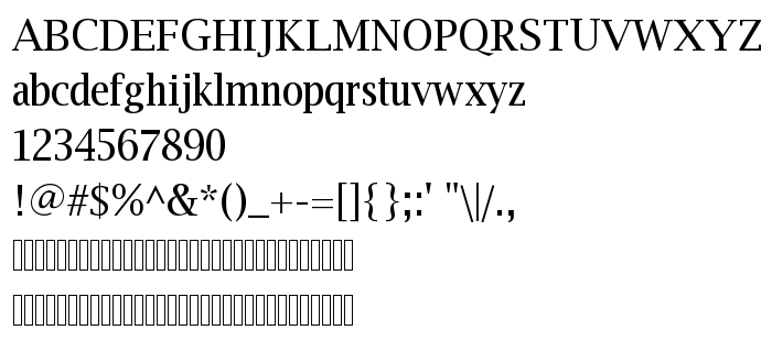 Náhled písma Luxi Serif Regular