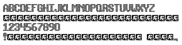 Náhled písma Tetricide (BRK)