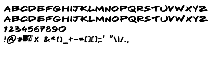 Náhled písma Komix