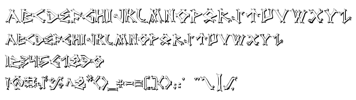 Náhled písma Dragon Order Shadow