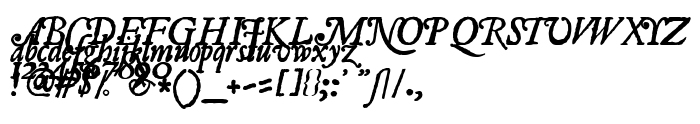Náhled písma Roman Antique Italic