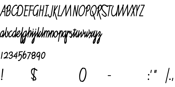 Náhled písma Ruth Script