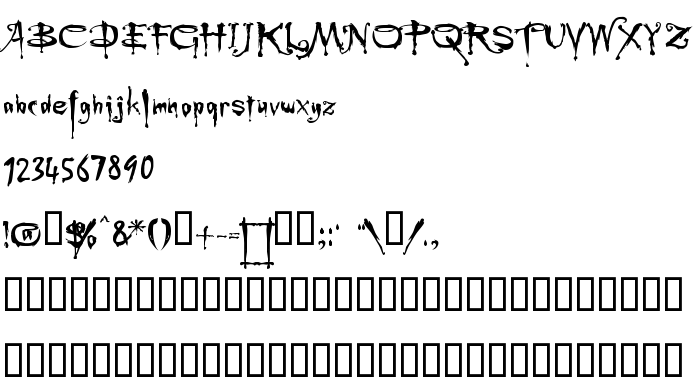 Náhled písma Buffied