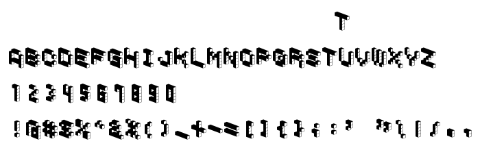 Náhled písma DemonCubicBlockFont Dark