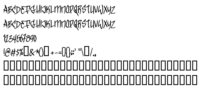 Náhled písma TrickTag