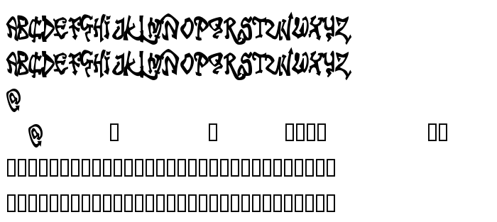 Náhled písma Tribal Funk