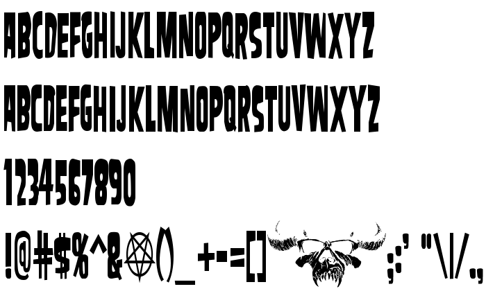 Náhled písma SamdanCondensed