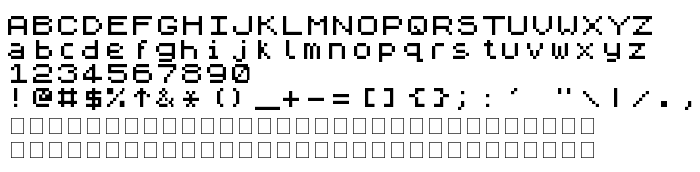 Náhled písma ZX Spectrum