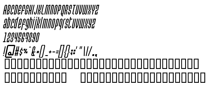 Náhled písma Permanent daylight Italic
