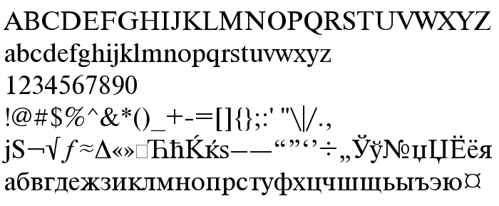 Náhled písma NewtonMACCTT