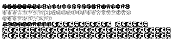 Náhled písma 3D LET (BRK)