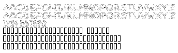 Náhled písma Gauze Strips