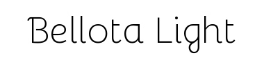 Písmo Bellota Light