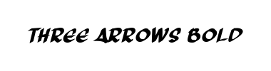 Písmo Three Arrows Bold