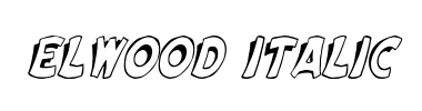Písmo Elwood Italic