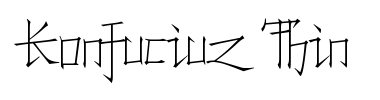 Písmo Konfuciuz Thin