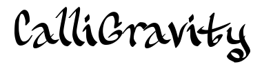 Písmo CalliGravity